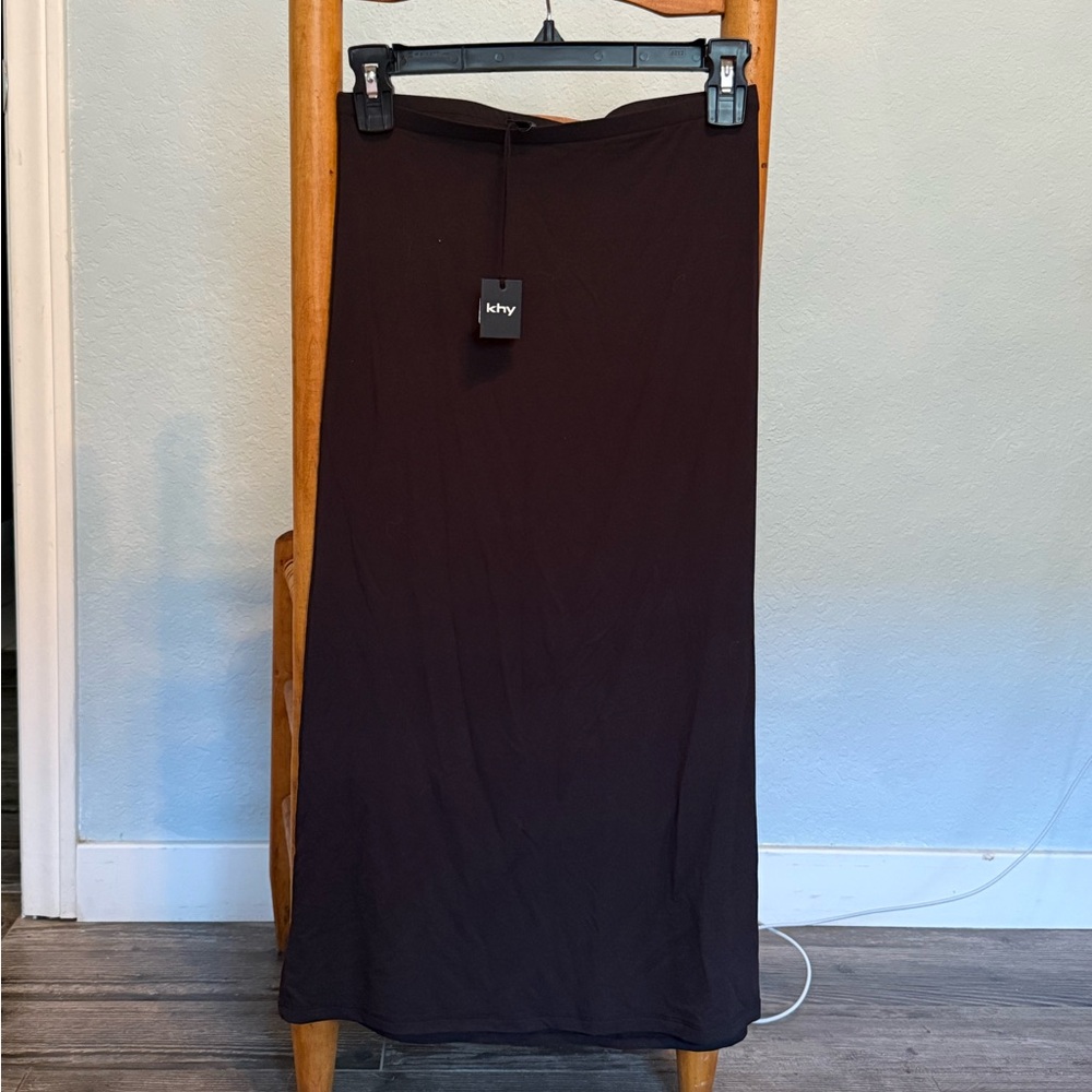 NWT Khy Black Midi Skirt